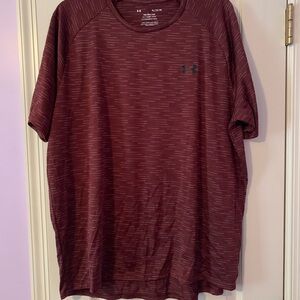 Under Armour Men's Burgundy Short Sleeve Tee
